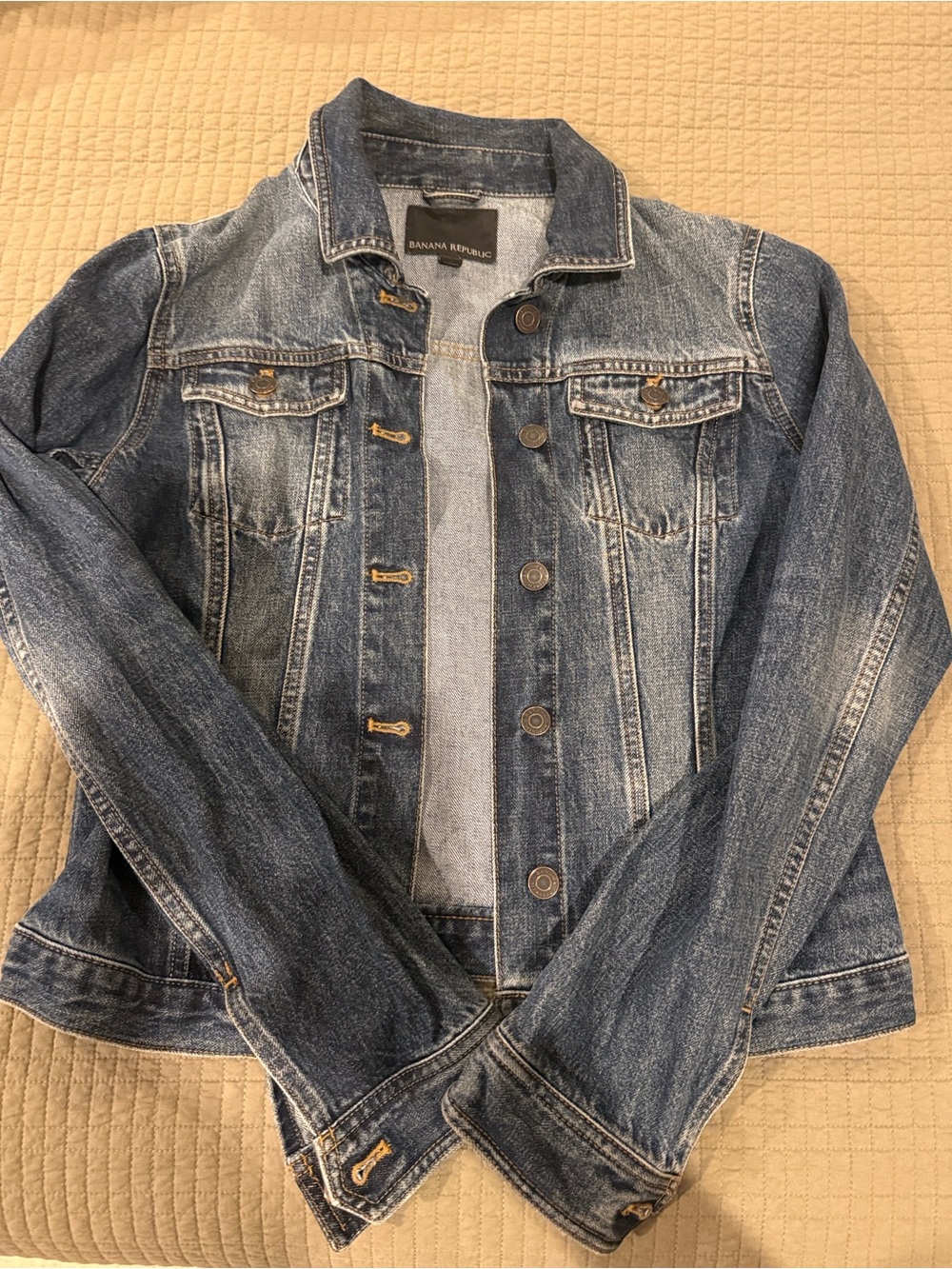 Banana Republic Medium Wash Denim Jacket - Blue
